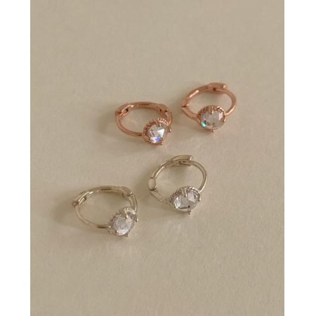 (925 Silver) Catcher cubic earrings E 136