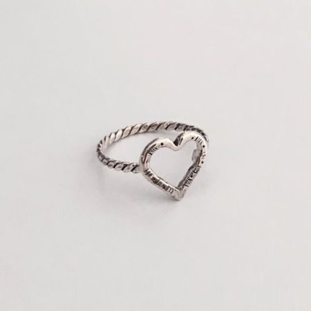 (silver925) vintage heart ring