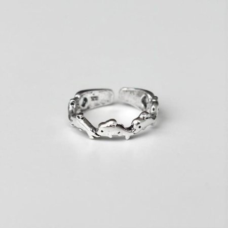 Silver925 Antique dolphin knuckle ring