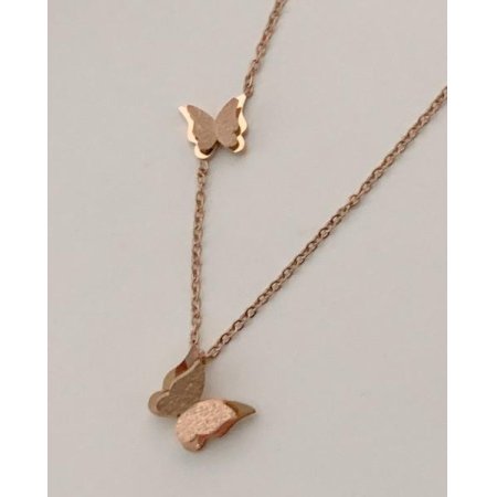 ýƿ Two Butterfly Necklace N 69
