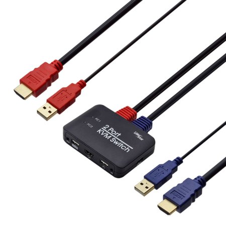 4K HDMI  2Ʈ ̺ ü KVM USB ñ