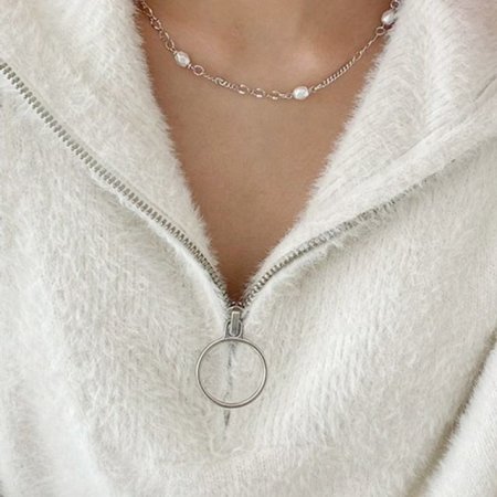 fancy pearl chain necklace