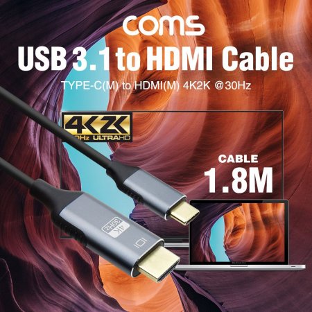 USB 3.1 Type C to HDMI  ̺ 1.8M 4K 30Hz