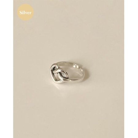 (925 Silver) Twisted heart ring B 47