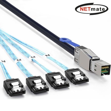 NETmate Mini SAS HD(SFF-8644) SATAx4 ̺ 2M