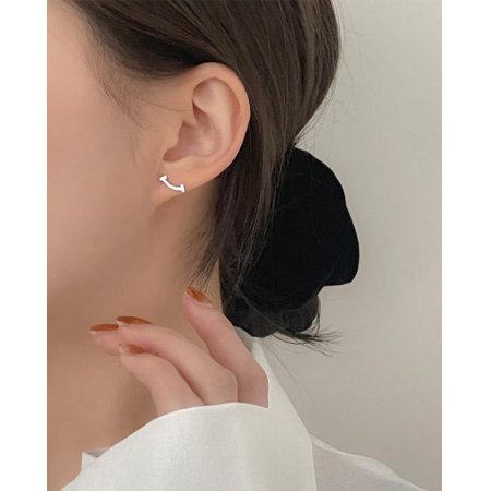 (925 Silver) Smile earrings E 124