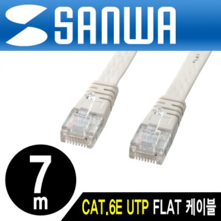SANWA CAT.6E UTP ̷Ʈ FLAT ̺ New 7m