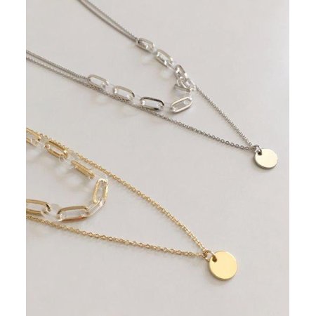 (made lavenir) acrylic chain necklace set