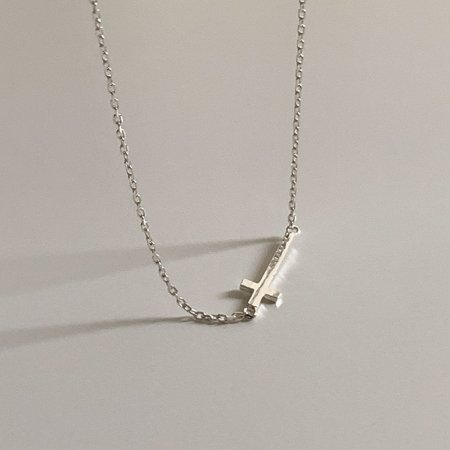 (925 Silver) Silver Rood Necklace A 07