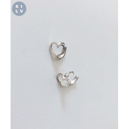 (silver925) heart onetouch earring