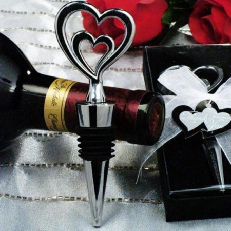 Wedding day Two heart Wine Stopper 1P