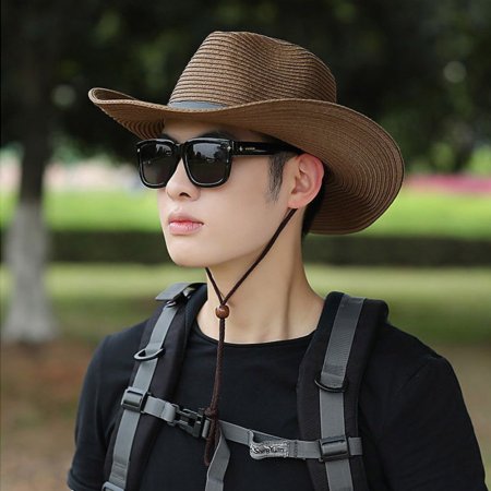 남성 와이드캡 밀짚모자 1P 여름 카우보이 라탄 모자