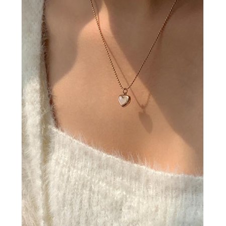 () Heart pearl necklace N 10