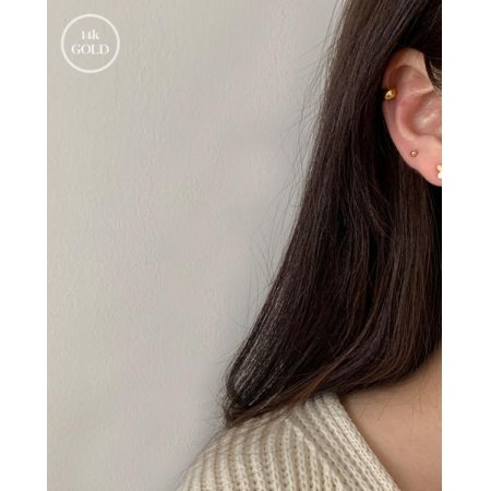 (14k gold) Choi heart earrings E 117
