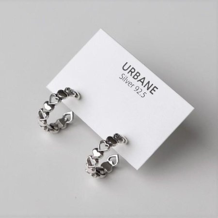 Silver925 Antique heart ring earring