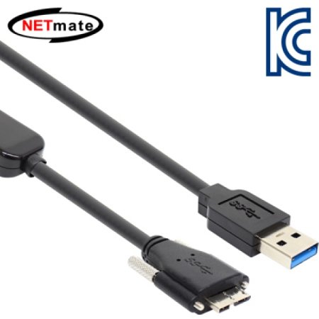 NETmate CBL-D302MBS-20M USB3.0 AM-MicroB(Lock)  20m