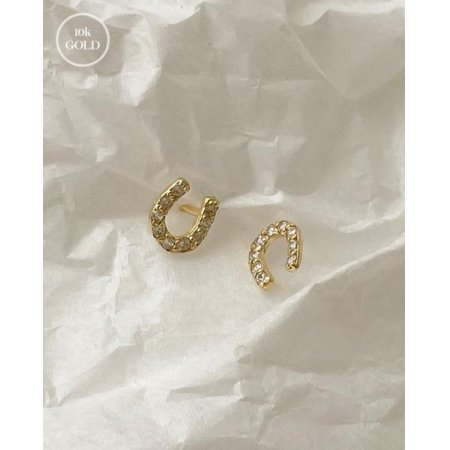 (10k gold) U earrings E 115