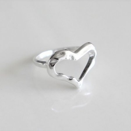 (Silver925) Uneven heart ring