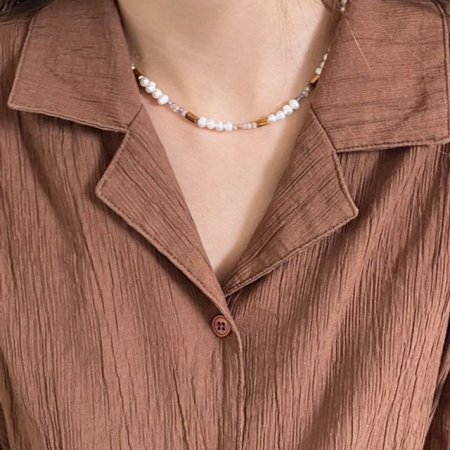 fall mood pearl necklace