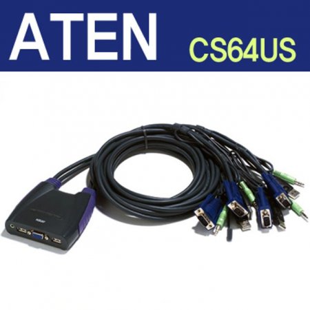 ATEN 4Ʈ USB KVM ġ (CS64US)
